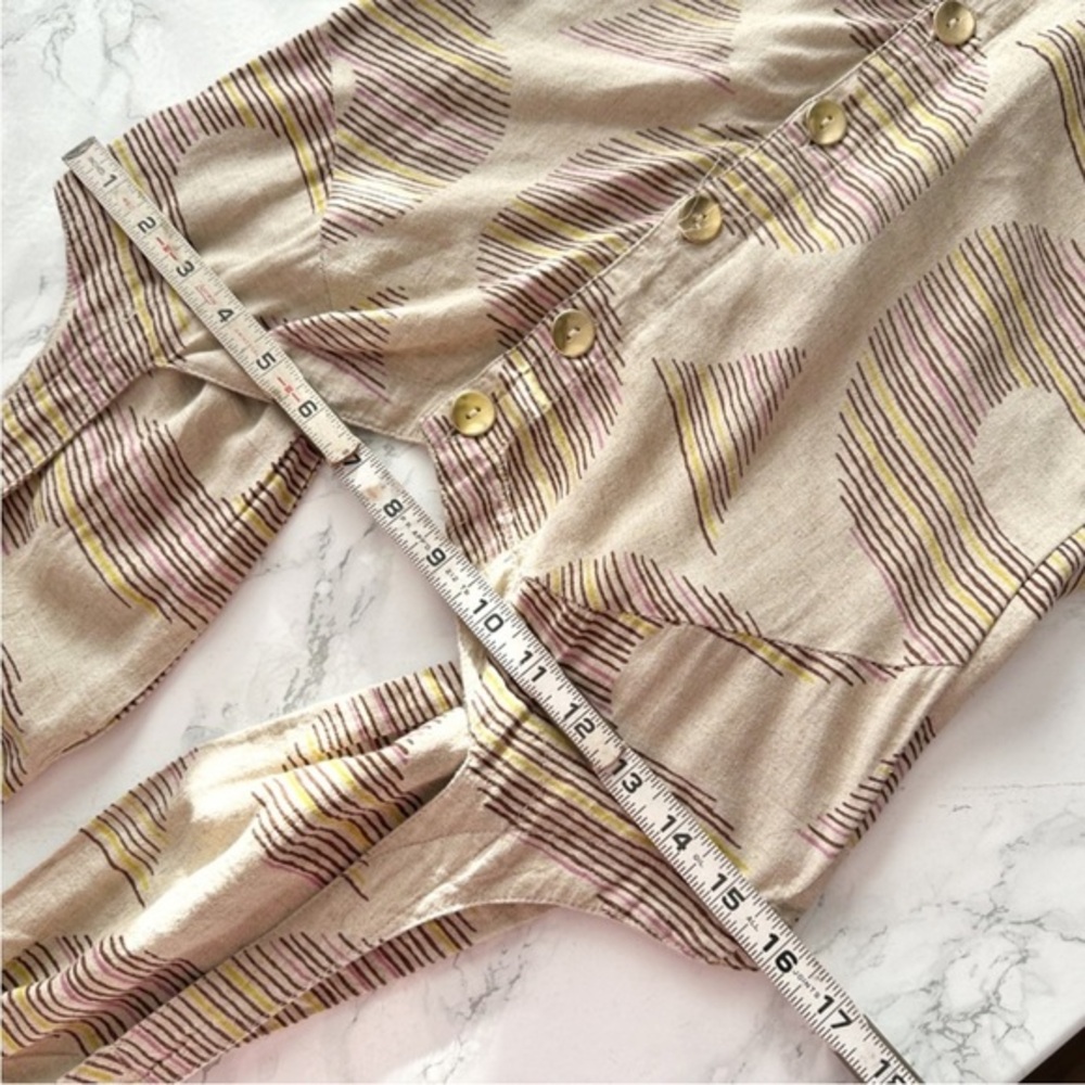 Anthropologie x Celandine NWT Retro Halter Button Front w/Slit Maxi Dress | XS - Picture 11 of 12